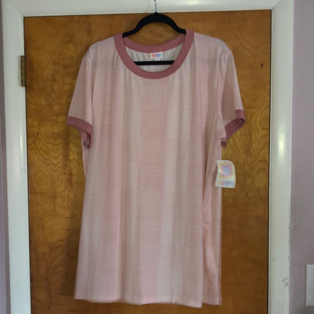 LuLaRoe LIV 3XL. PINK AND WHITE